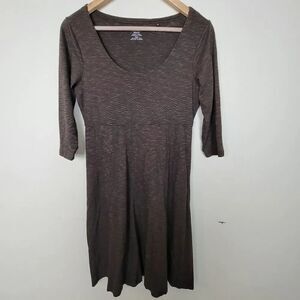 Toad&Co Nena Dress - 3/4-Sleeve Brown Small